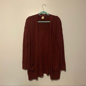 Maroon cardigan